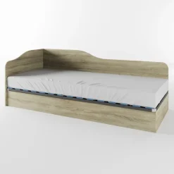 Letto singolo contenitore 82x190cm reversibile rovere Alex Gihome®