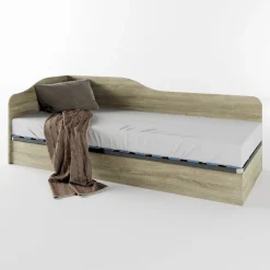 Letto singolo contenitore 82x190cm reversibile rovere Alex Gihome®