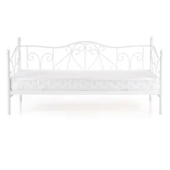 Letto singolo 90x200cm classico con testiera in metallo bianco Azahara