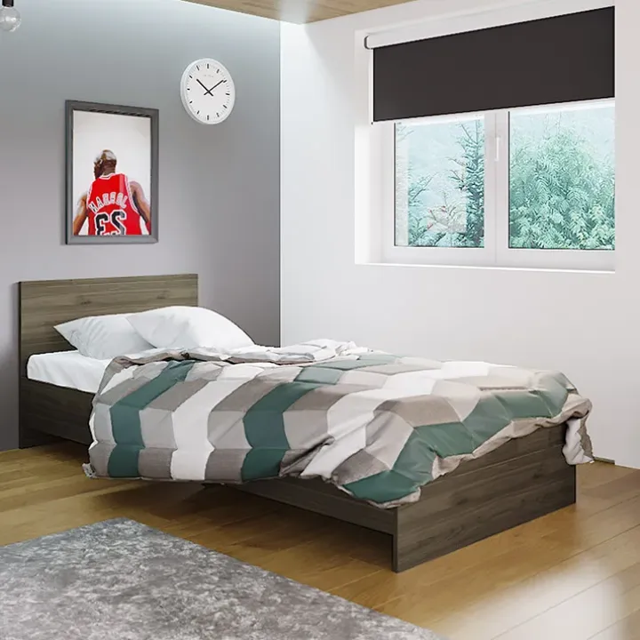 Letto singolo 90x200cm moderno noce Marco