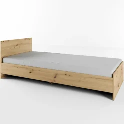 Letto singolo 90x200cm moderno rovere rustico Marco