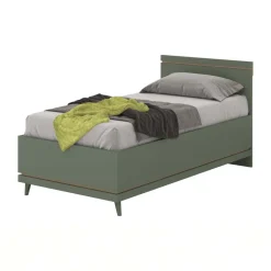 Letto singolo 100x200 cm moderno verde salvia Yu
