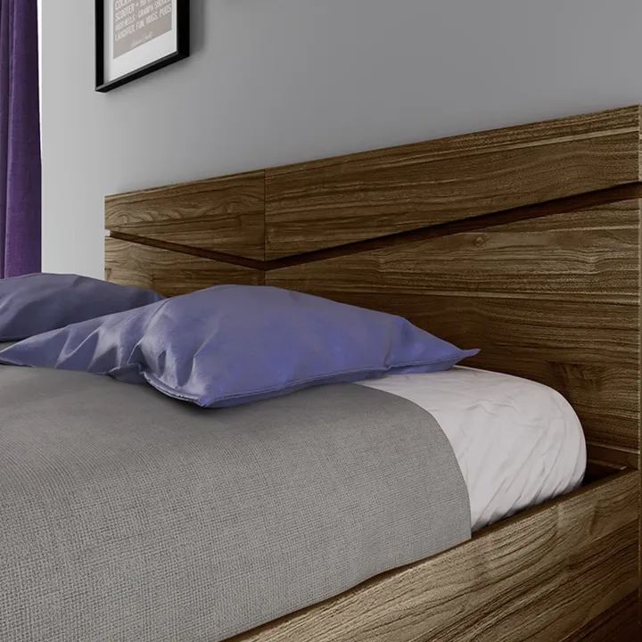 Letto 160x200cm matrimoniale contenitore noce Camilla Gihome®