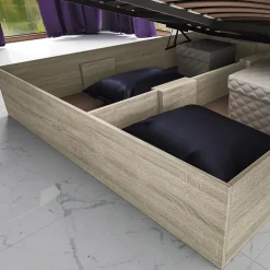 Letto 160x200cm matrimoniale contenitore rovere sonoma Camilla Gihome®