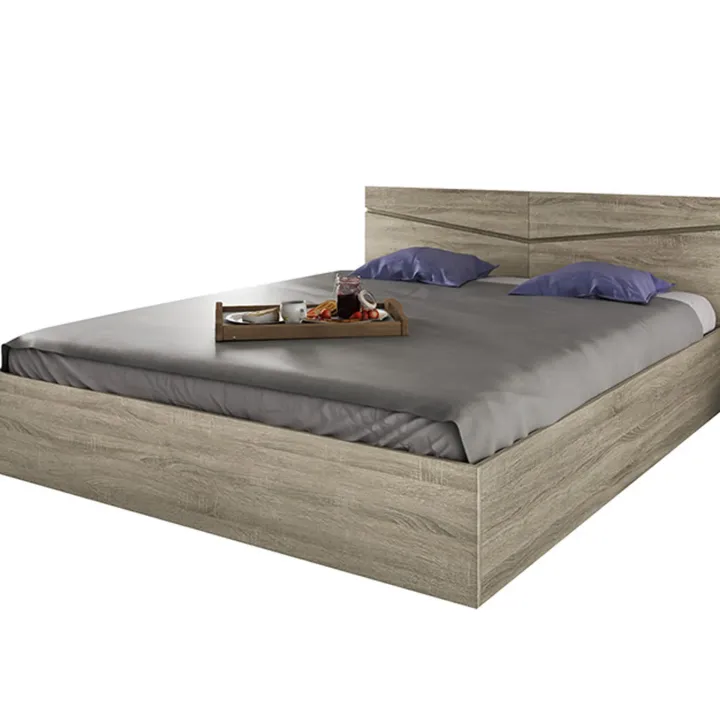 Letto 160x200cm matrimoniale contenitore rovere sonoma Camilla Gihome®