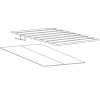 Letto 160x195cm matrimoniale imbottito contenitore bianco laccato opaco Olimpo