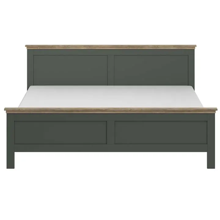Letto 160x200cm matrimoniale moderno verde quercia Texel