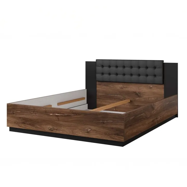 Letto 160x200cm matrimoniale noce nero Vulcano