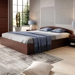 Letto 160x200cm matrimoniale standard wengè Roma-Sorrento