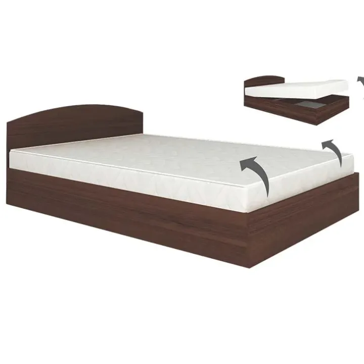 Letto 160x200cm matrimoniale standard wengè Roma-Sorrento