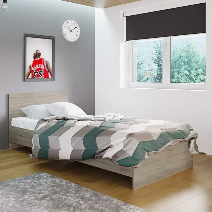 Letto 90x200cm singolo moderno rovere sonoma Marco Gihome®