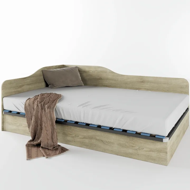 Letto 120x190cm una piazza e mezza contenitore rovere Alex Gihome®