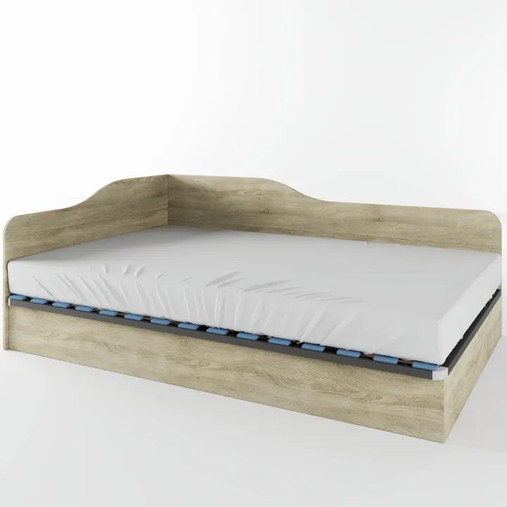 Letto 120x190cm una piazza e mezza contenitore rovere Alex Gihome®
