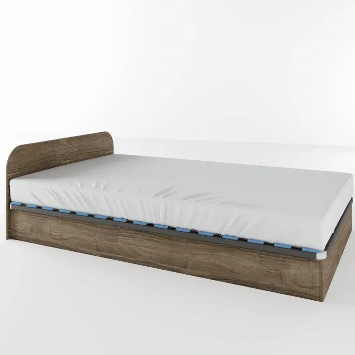 Letto 120x190cm una piazza e mezza contenitore noce Carducci