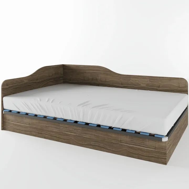 Letto 120x190cm una piazza e mezza contenitore noce Alex Gihome®