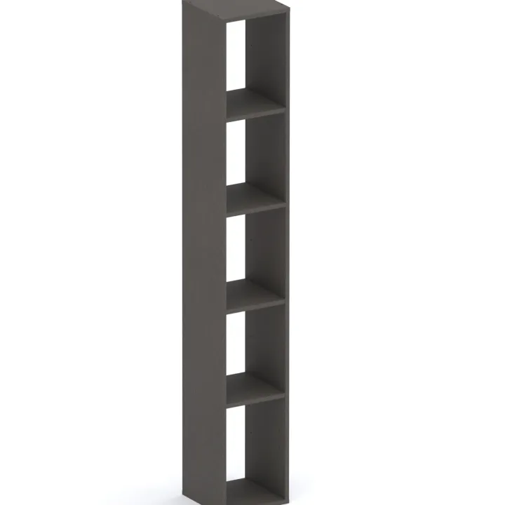 Libreria colonna 28x186h cm con 4 ripiani ossido nero Sunset