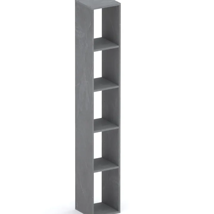 Libreria colonna 28x186h cm con 4 ripiani antracite Sunset