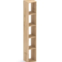 Libreria colonna 28x186h cm con 4 ripiani rovere chiaro Sunset