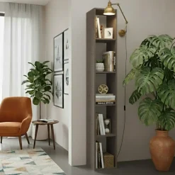 Libreria colonna 28x186h cm con 4 ripiani marrone bronzo Sunset