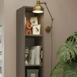 Libreria colonna 28x186h cm con 4 ripiani marrone bronzo Sunset