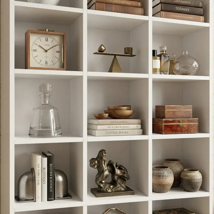 Libreria da parete 102x178h cm moderna soggiorno bianco Macondo