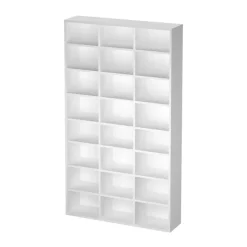 Libreria da parete 102x178h cm moderna soggiorno bianco Macondo