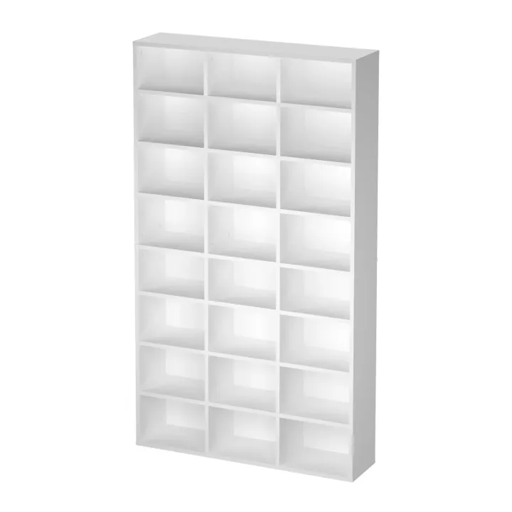 Libreria da parete 102x178h cm moderna soggiorno bianco Macondo