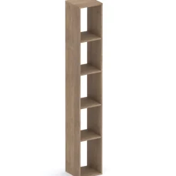 Libreria mobile multiuso scarpiera dispensa 195x186h rovere scuro marrone bronzo Sunset 1003