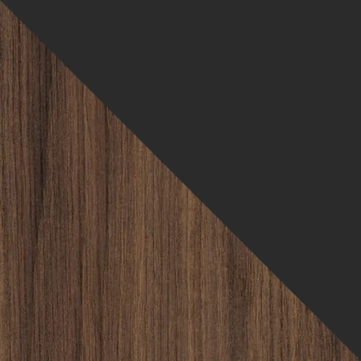 Libreria mobile multiuso 105x167h cm 2 ante noce nero Wrappy