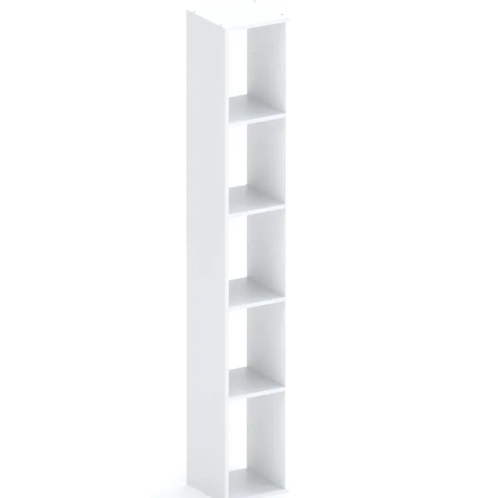 Libreria moderna 84x186h cm 1 anta bianco lucido Sunset 1004