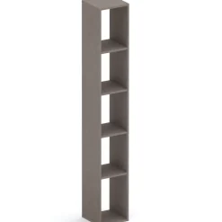 Libreria moderna 84x186h cm 1 anta marrone bronzo Sunset 1004