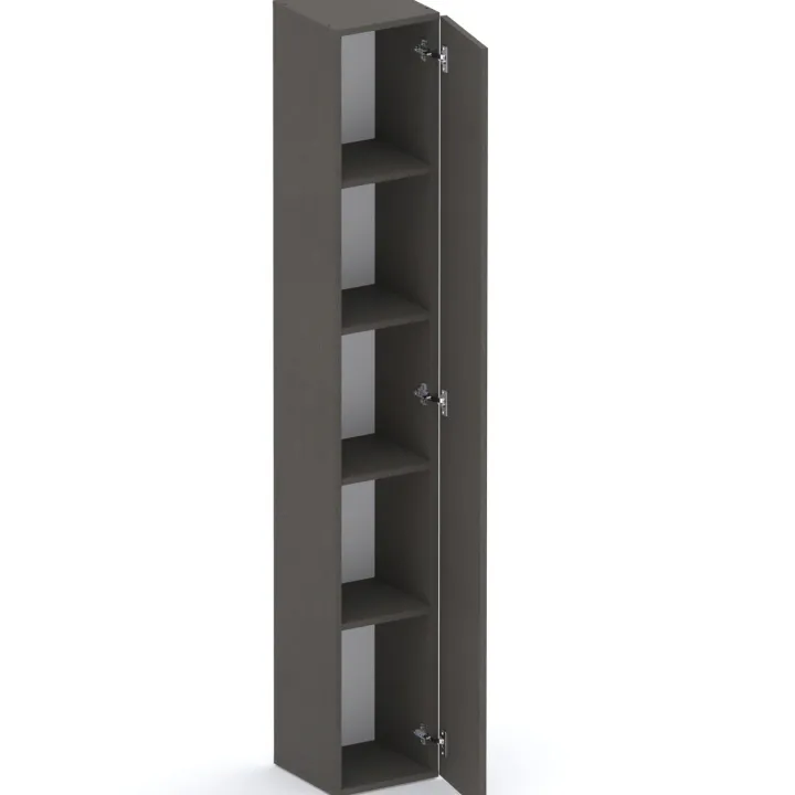 Libreria moderna 84x186h cm 1 anta ossido nero Sunset 1004