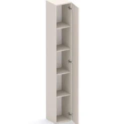 Libreria moderna 84x186h cm 2 ante beige rovere chiaro Sunset 1005