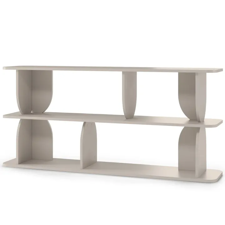 Libreria sospesa 160x78h cm moderna soggiorno cashmere Bukly