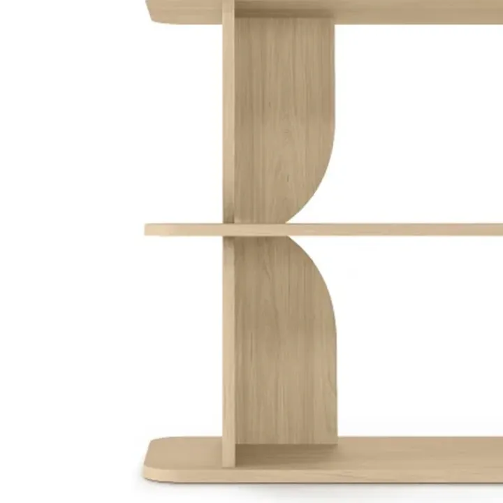 Libreria sospesa 160x78h cm moderna soggiorno rovere Bukly