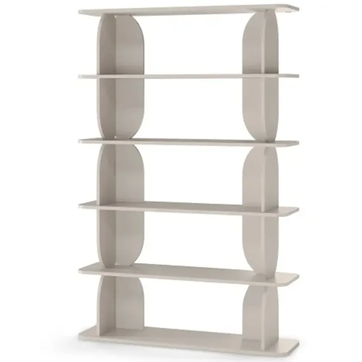 Libreria sospesa 120x185h cm moderna soggiorno cashmere Bukly