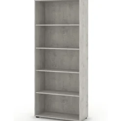 Libreria ufficio moderna 79x188h cm cemento Woody