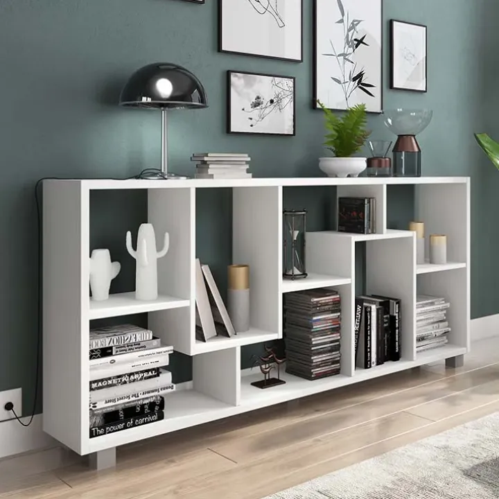 Libreria verticale 69x161h cm reversibile moderna bianco frassinato Eliza