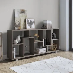 Libreria verticale 69x161h cm reversibile moderna grigio Eliza