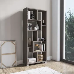 Libreria verticale 69x161h cm reversibile moderna grigio Eliza