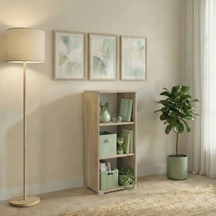 Libreria 40x106h cm a colonna 2 ripiani rovere Time G