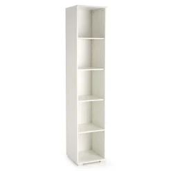 Libreria 40x200h cm con ripiani moderna bianco opaco Viki