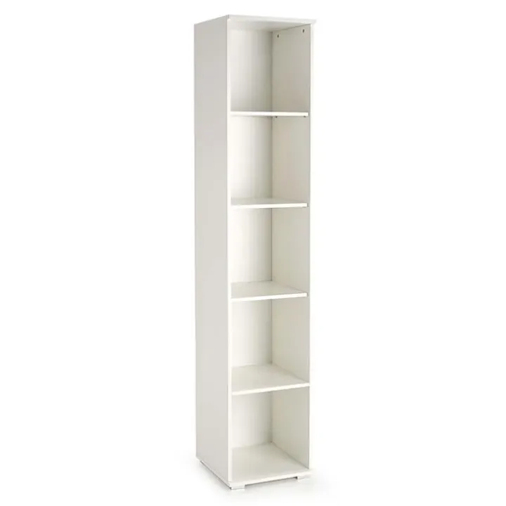 Libreria 40x200h cm con ripiani moderna bianco opaco Viki