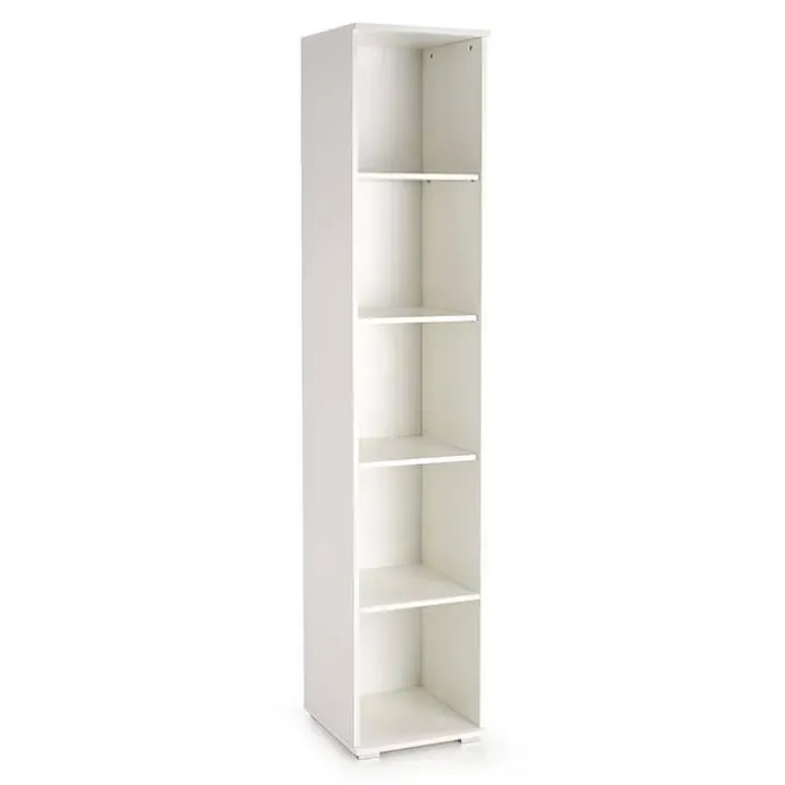 Libreria 40x200h cm con ripiani moderna bianco opaco Viki