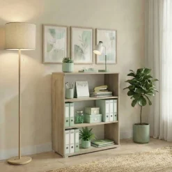 Libreria 80x106h cm con ripiani rovere Time H