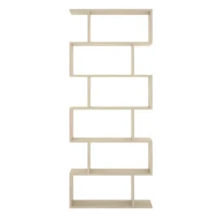 Libreria 80x192h cm design moderno rovere chiaro Zaira