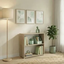 Libreria 80x72h cm moderna rovere Time F