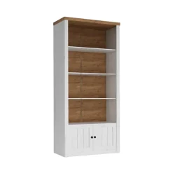 Libreria 90x198h cm 4 ripiani bianco frassinato rovere Provenza