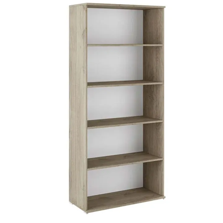 Libreria 80x176h cm 4 ripiani moderna rovere Time L