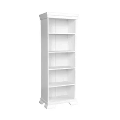 Libreria 68x193h cm 5 ripiani shabby bianco frassinato Kelly